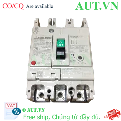Ảnh của CB chống giật Mitsubishi NV125-CV 3P 100A 10kA 1.2.500mA TD