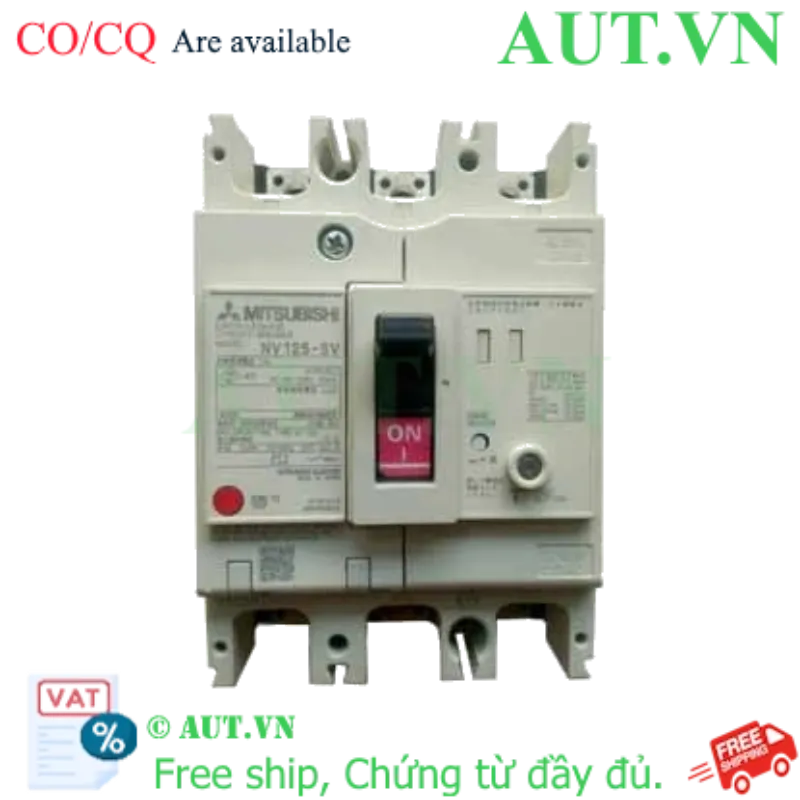 Ảnh của CB chống giật Mitsubishi NV125-SV 3P 125A 30kA 1.2.500mA TD