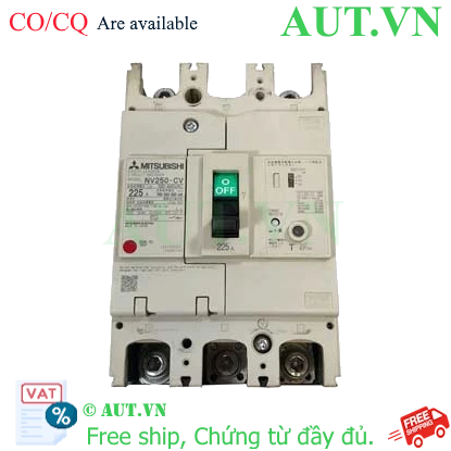 Ảnh của CB chống giật Mitsubishi NV250-CV 3P 150A 25kA 1.2.500mA TD