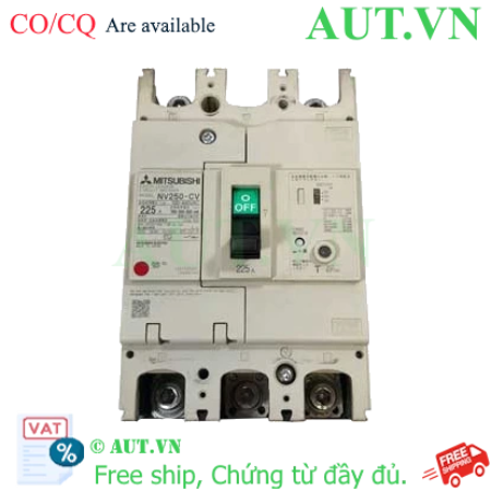 Ảnh của CB chống giật Mitsubishi NV250-CV 3P 225A 25kA 30mA