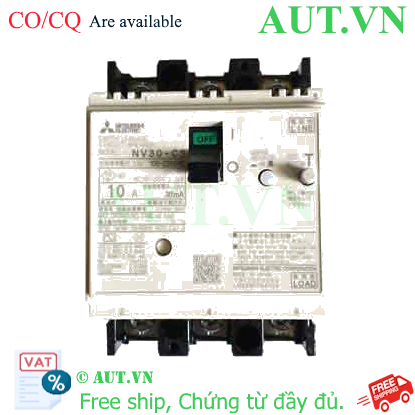 Ảnh của CB chống giật Mitsubishi NV30-CS 3P 15A 2.5kA 100mA