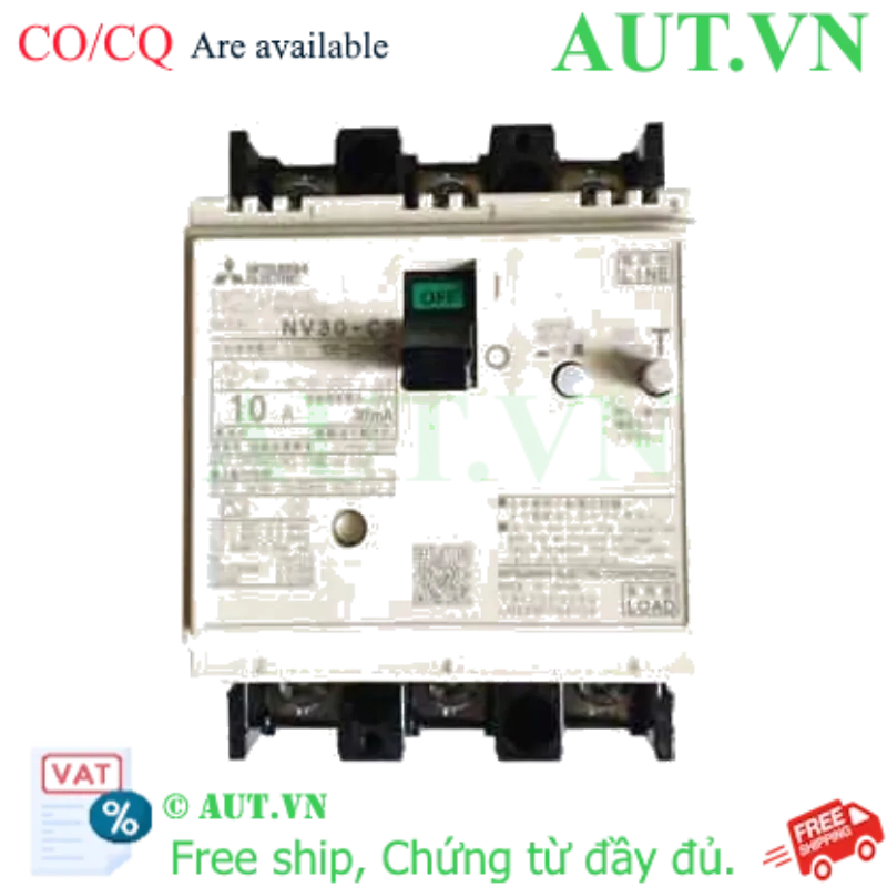 Ảnh của CB chống giật Mitsubishi NV30-CS 3P 30A 2.5kA 30mA