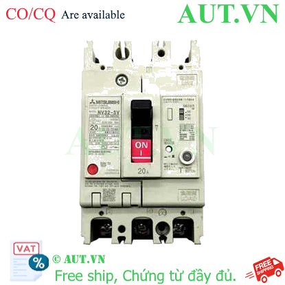 Ảnh của CB chống giật Mitsubishi NV32-SV 3P 20A 5kA 1.2.500mA