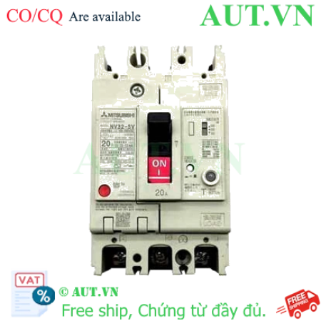Ảnh của CB chống giật Mitsubishi NV32-SV 3P 20A 5kA 1.2.500mA