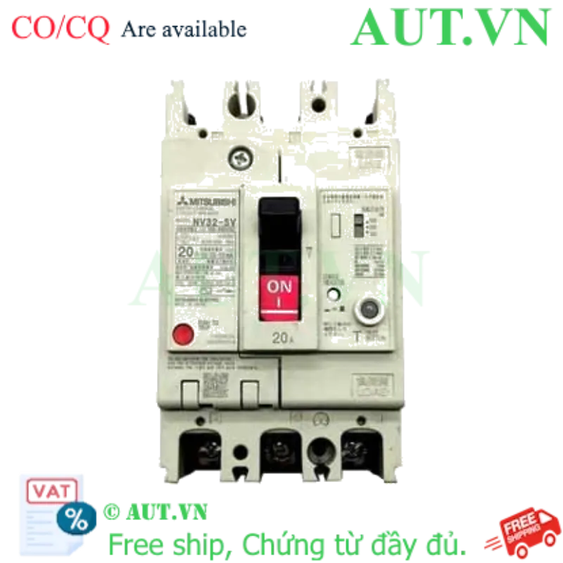 Ảnh của CB chống giật Mitsubishi NV32-SV 3P 20A 5kA 1.2.500mA