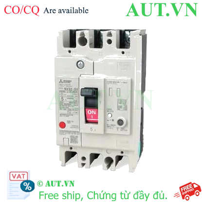 Ảnh của CB chống giật Mitsubishi NV32-SV 3P 32A 5kA 1.2.500mA