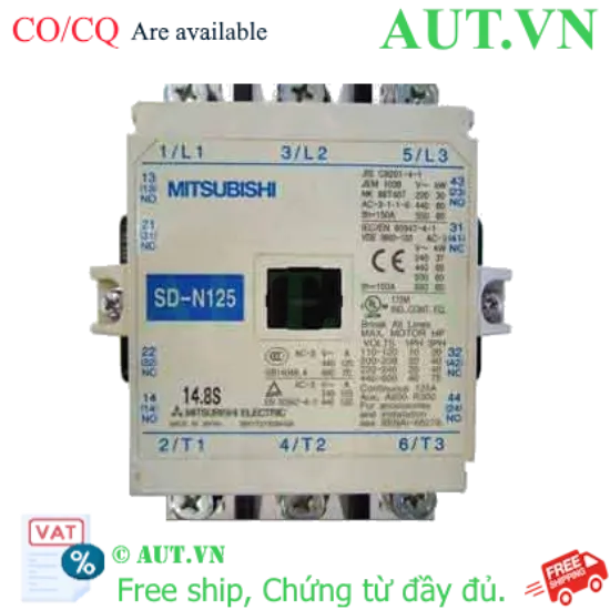 Ảnh của Contactor Mitsubishi SD-N125 DC100V 2a2b