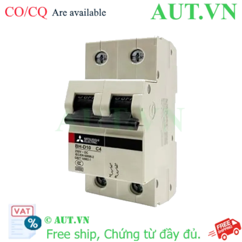 Ảnh của MCB Mitsubishi BH-D10 2P 4A 10kA C DC