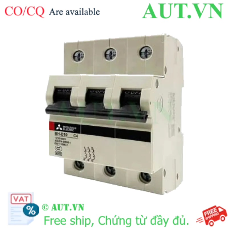 Ảnh của MCB Mitsubishi BH-D10 3P 4A 10kA C N