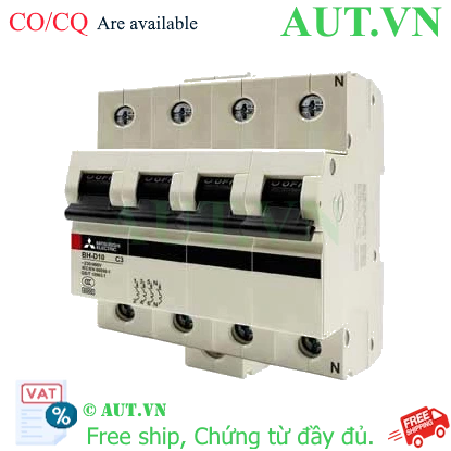 Ảnh của MCB Mitsubishi BH-D10 4P 3A 10kA C N
