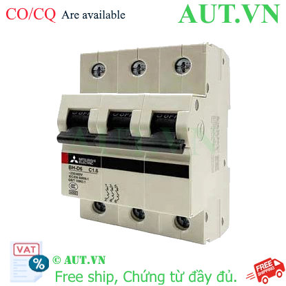Ảnh của MCB Mitsubishi BH-D6 3P 1.6A 6kA C N