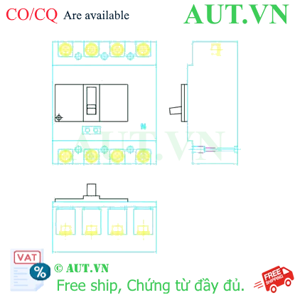 Ảnh của MCCB Mitsubishi NF125-HEV 4P 63-125A 75kA