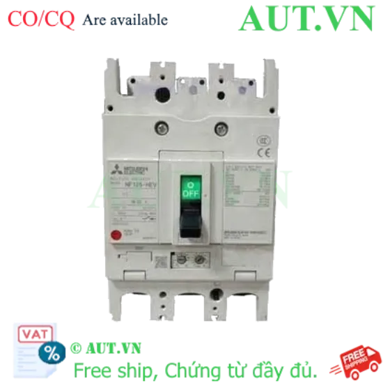 Ảnh của MCCB Mitsubishi NF125-HGV 3P 35-50A 75KA