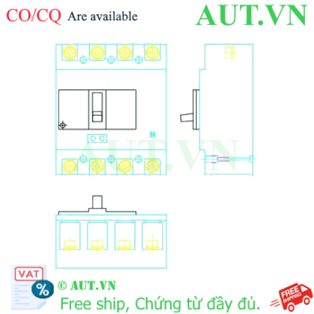 Ảnh của MCCB Mitsubishi NF125-HGV 4P 25-32A 75kA
