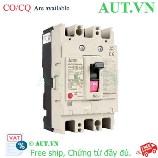Ảnh của MCCB Mitsubishi NF160-HGV 3P 125-160A 75KA