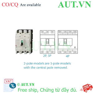Ảnh của MCCB Mitsubishi NF160-LGV 2P 125-160A 90KA