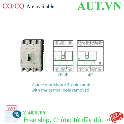 Ảnh của MCCB Mitsubishi NF160-LGV 2P 125-160A 90KA