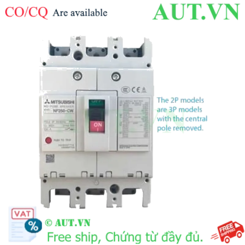 Ảnh của MCCB Mitsubishi NF250-CW 2P 150A 35KA