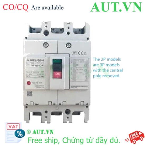 Ảnh của MCCB Mitsubishi NF250-CW 2P 225A 35KA