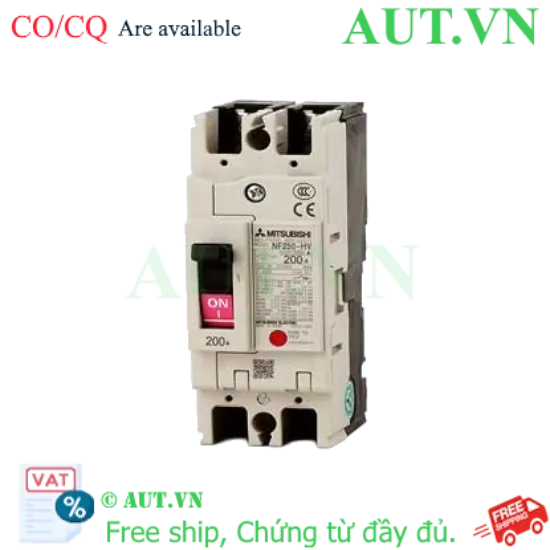 Ảnh của MCCB Mitsubishi NF250-HV 2P 200A 100KA
