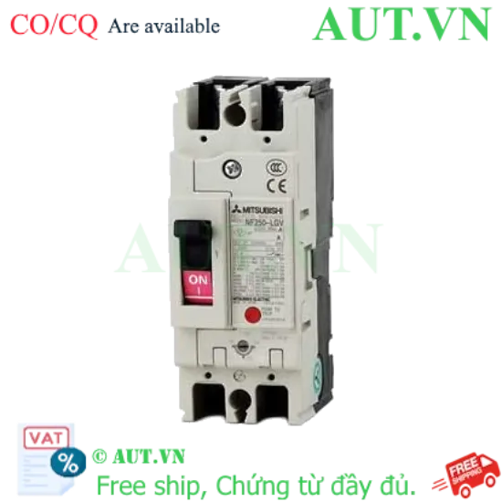 Ảnh của MCCB Mitsubishi NF250-LGV 2P 125-160A 90KA