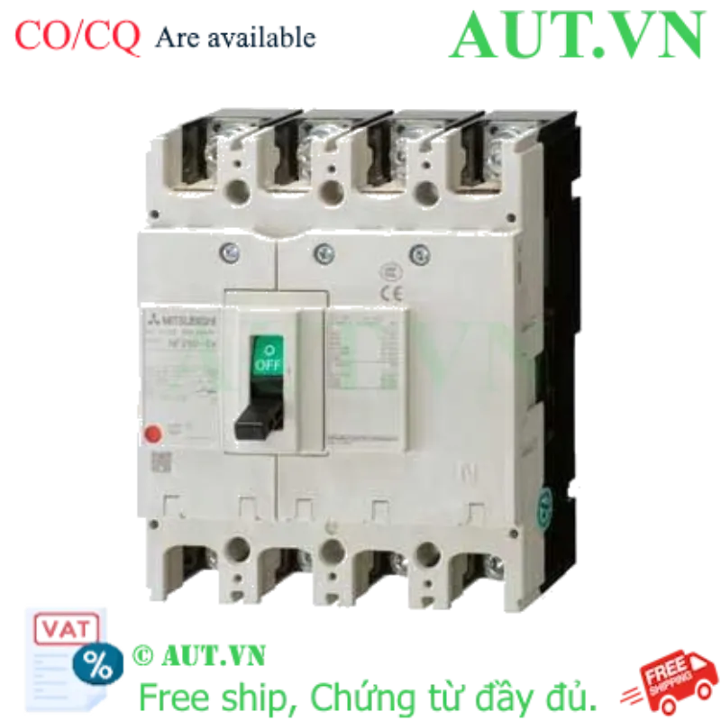 Ảnh của MCCB Mitsubishi NF250-SV 4P 225A 36kA