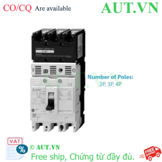 Ảnh của MCCB Mitsubishi NF250-UV 3P 225A 200kA