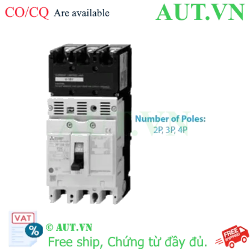 Ảnh của MCCB Mitsubishi NF250-UV 4P 225A 200kA