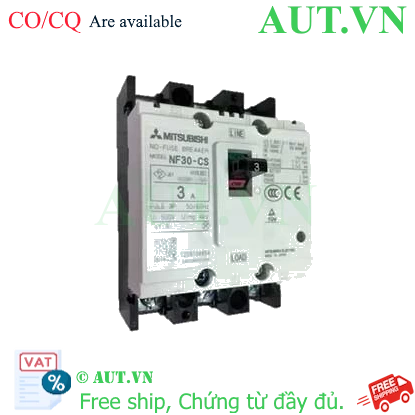 Ảnh của MCCB Mitsubishi NF30-CS 3P 3A 1.5KA