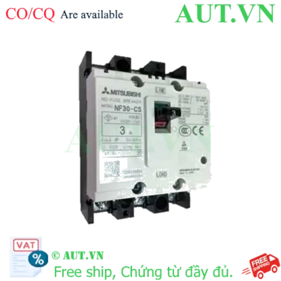 Ảnh của MCCB Mitsubishi NF30-CS 3P 3A 1.5KA