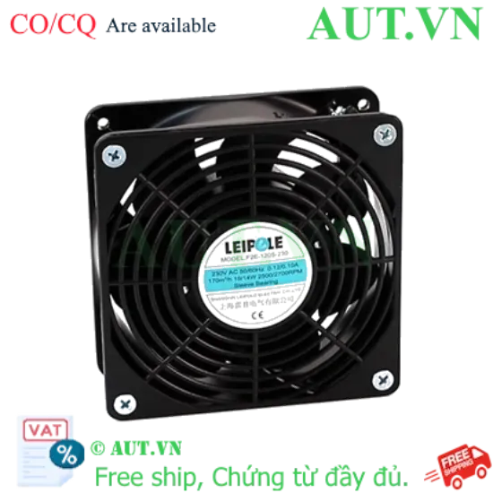 Ảnh của Quạt Tủ Điện Leipole F2E-120S-230: 120mm, 220VAC, Bạc Đạn Siêu Bền