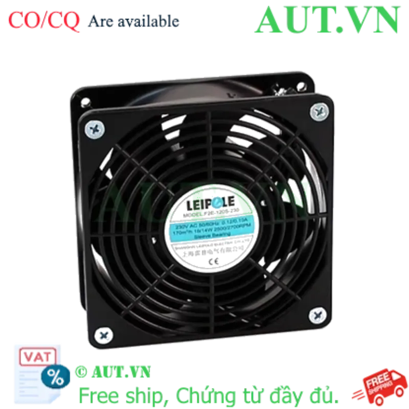 Ảnh của Quạt Tủ Điện Leipole F2E-120S-230 | 120mm, 220VAC, Bạc Đạn Siêu Bền