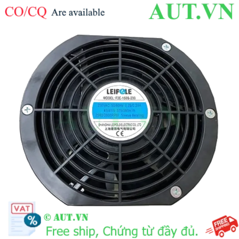 Ảnh của Quạt Tủ Điện Leipole F2E-150S-230 | 380m³/h, 230VAC, Bạc Đạn Siêu Bền