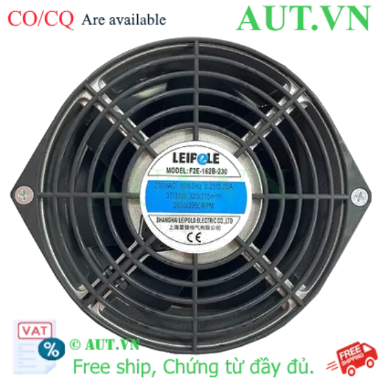 Ảnh của Quạt Tủ Điện Leipole F2E-162B-230: 220V, Lưu Lượng 265m³/h, Bạc Đạn Kép Siêu Bền | AUT VN