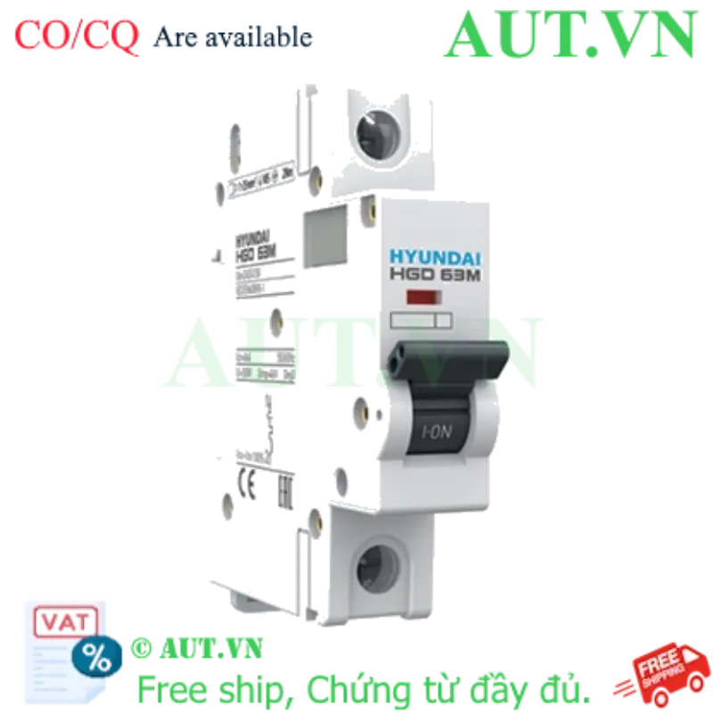Ảnh của MCB Hyundai HGD63M 1P 10A 6kA