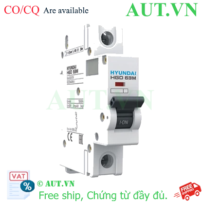 Ảnh của MCB Hyundai HGD63M 1P 6A 6kA