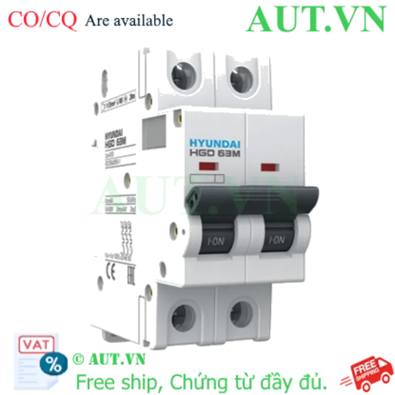 Ảnh của MCB Hyundai HGD63M 2P 63A 6kA