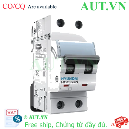 Ảnh của MCB Hyundai HGD63N 2P 20A 6kA