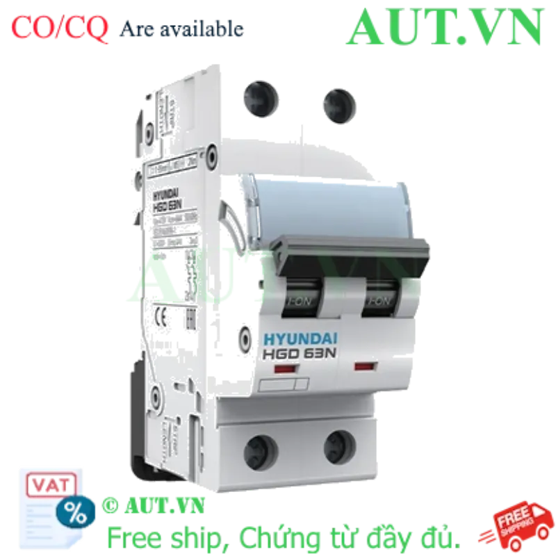 Ảnh của MCB Hyundai HGD63N 2P 40A 6kA