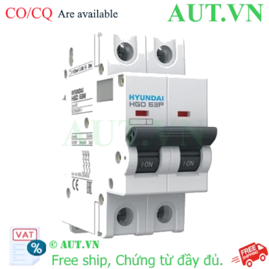 Ảnh của MCB Hyundai HGD63P 2P 32A 10kA