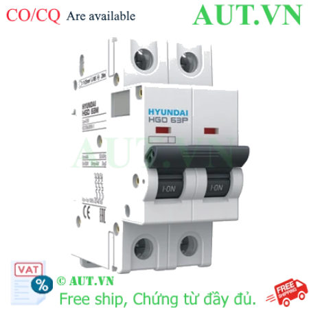 Ảnh của MCB Hyundai HGD63P 2P 6A 10kA