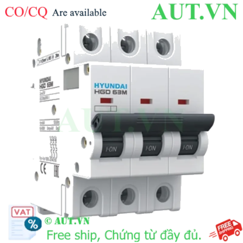 Ảnh của MCB Hyundai HGD63M 3P 6A 6kA