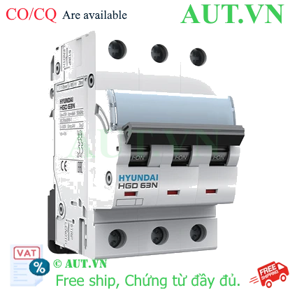 Ảnh của MCB Hyundai HGD63N 3P 20A 6kA