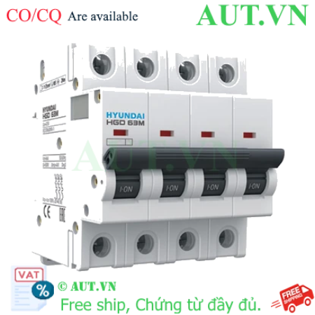 Ảnh của MCB Hyundai HGD63M 4P 20A 6kA