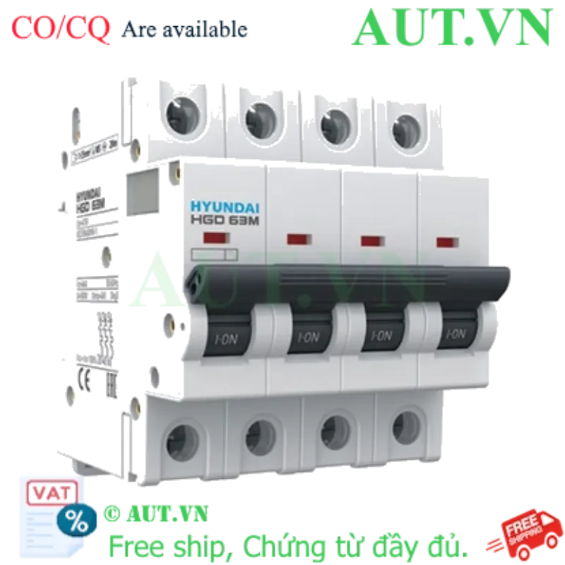 Ảnh của MCB Hyundai HGD63M 4P 63A 6kA