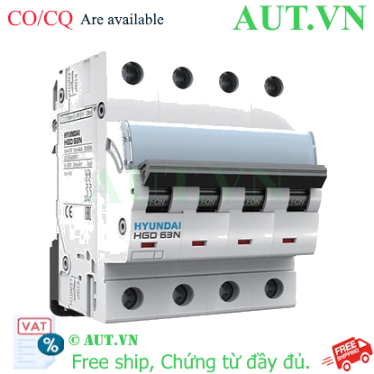Ảnh của MCB Hyundai HGD63N 4P 63A 6kA