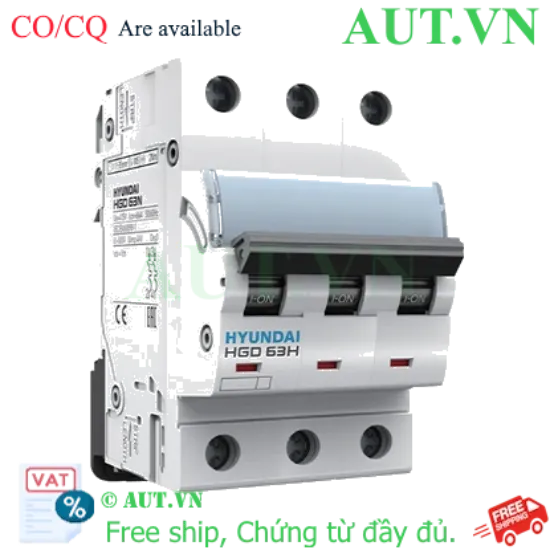Ảnh của MCB Hyundai HGD63H 3P 40A 10kA
