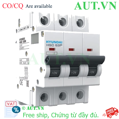 Ảnh của MCB Hyundai HGD63P 3P 16A 10kA