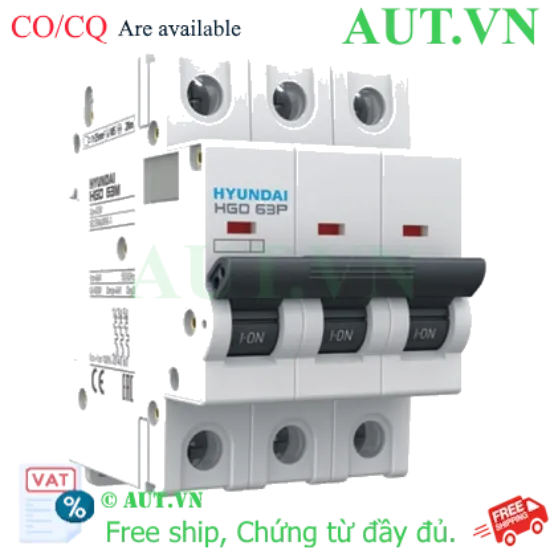 Ảnh của MCB Hyundai HGD63P 3P 6A 10kA