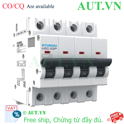 Ảnh của MCB Hyundai HGD63P 4P 40A 10kA